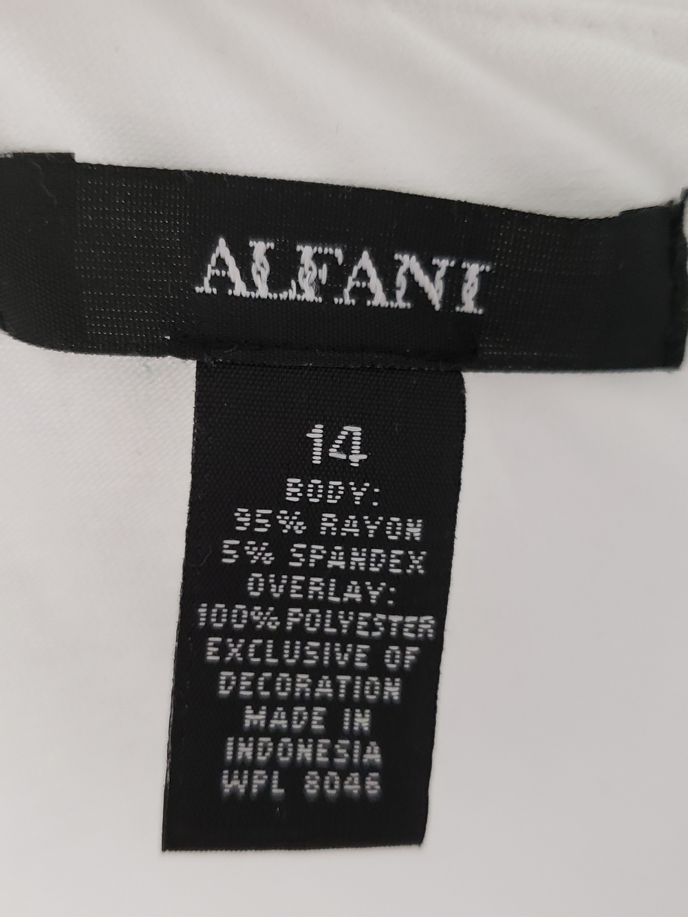 Alfani White Sleeveless Tunic With Draped Overlay - Picture 3 of 3